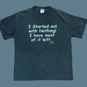 Delta Vintage Y2K Graphic Tee Comedy Funny Black White Cotton Men's Size Large